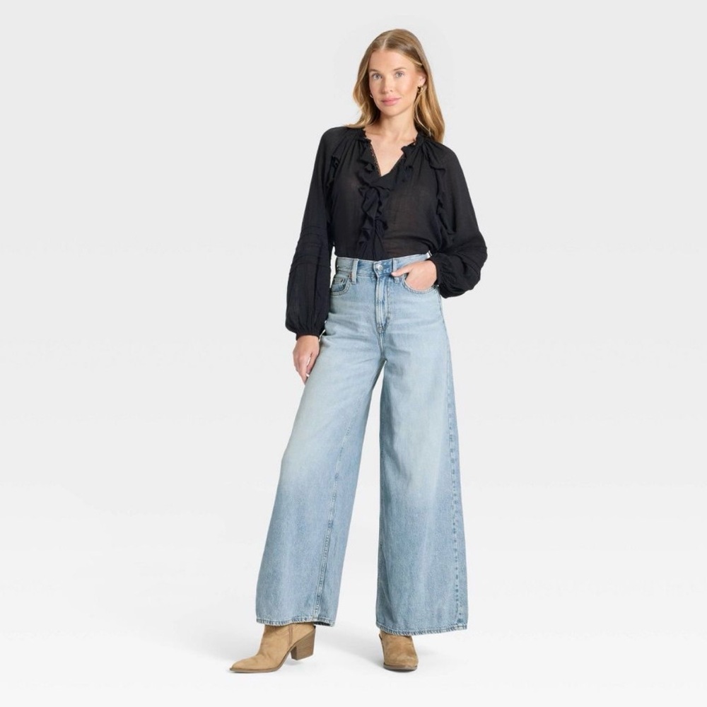 Women's Highest-Rise Palazzo Wide Leg Jeans - Universal Thread